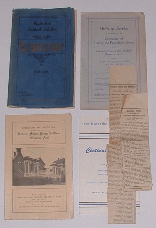 Kaikorai School Jubilee Souvenir 1869-1919 [+ 3 others]