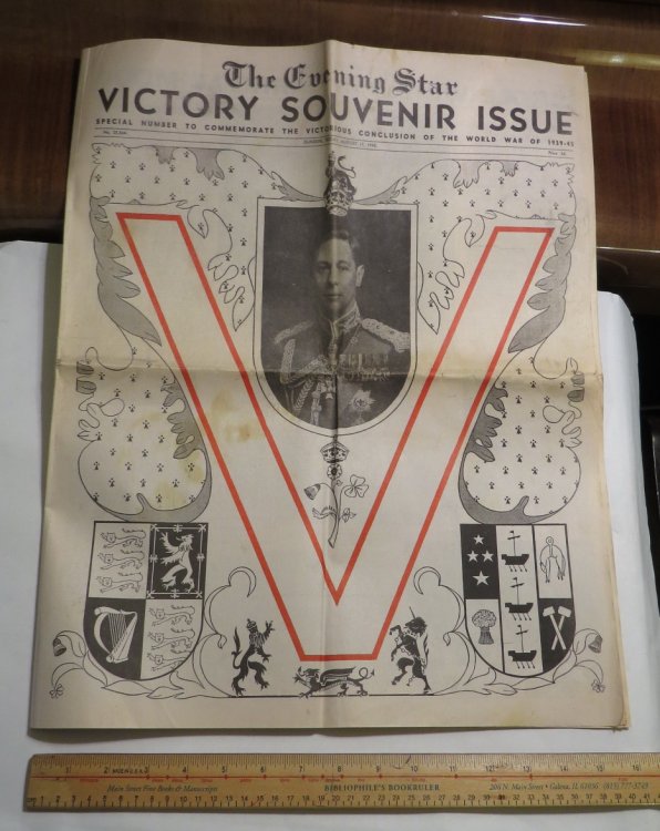 The Evening Star - Victory Souvenir Issue - Special Number to Commemorate the Victorious Conclusion of the World War of 1939-45 - No. 25,564. - Dunedin, Friday, August 17, 1945. Price 2d.