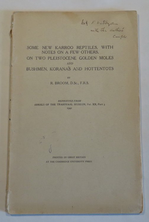 Some New Karroo Reptiles, With Notes on a Few Others, [;] On Two Pleistocene Golden Moles [;] and Bushmen, Koranas and Hottentots