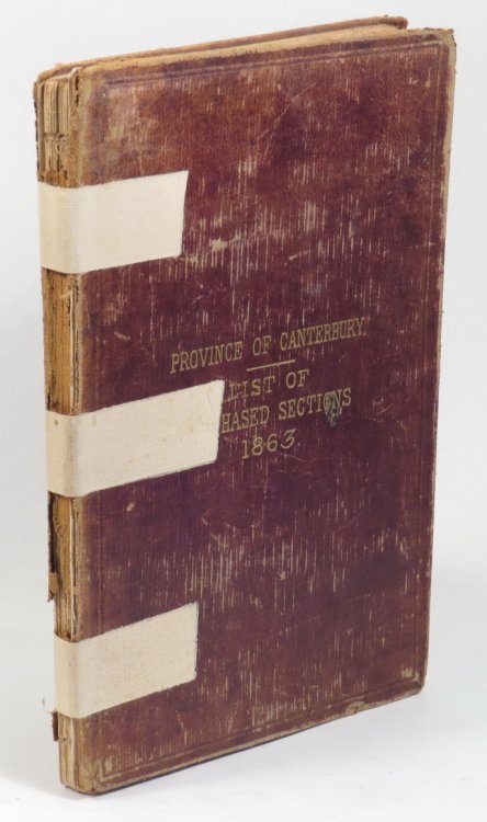 Province of Canterbury, New Zealand. List of Sections Purchased to April 30, 1863.