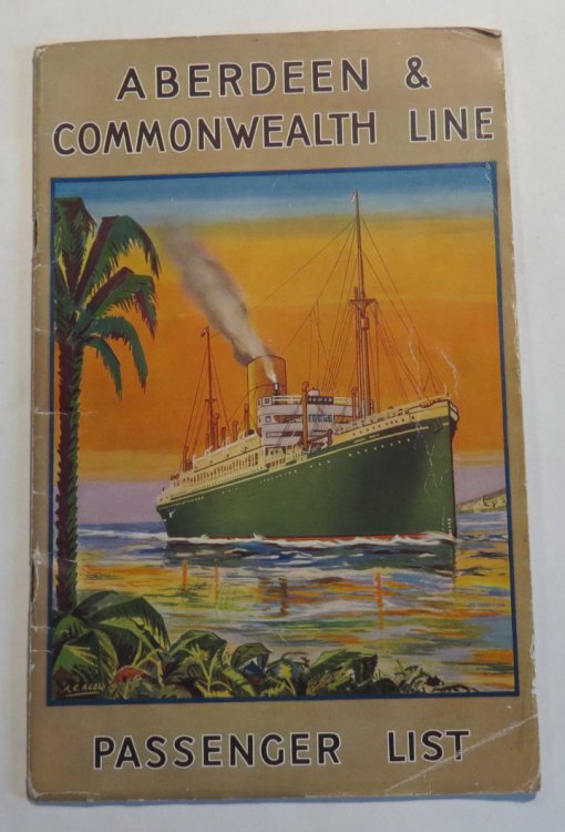 Aberdeen & Commonwealth Line - Information for Passengers and Passenger List