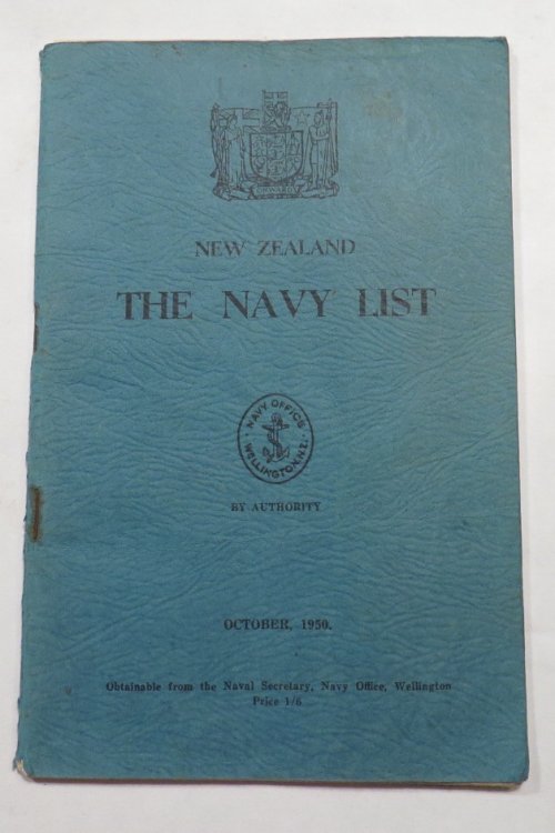 New Zealand - The Navy List - October, 1950.