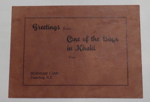 Greetings from. . . One of the Boys in Khaki - From - Burnham Camp, Canterbury, N.Z.