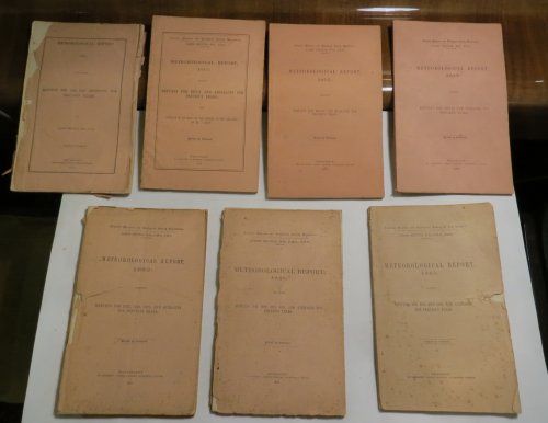 Meteorological Report [7 consecutive issues: 1870, 1873, 1875, 1877, 1880, 1883, 1885]