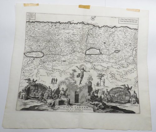 [Map - Holy Land - Canaan] Le Pais de Canaan traverse par N. S. Iesus Christ, et par ses Apostres.
