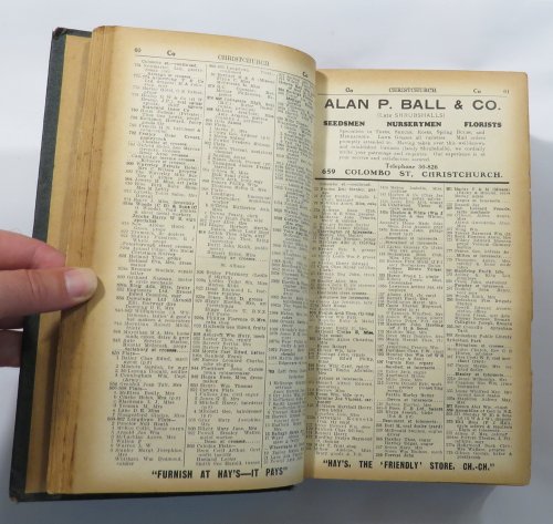 Stone's Canterbury, Nelson, Marlborough and Westland Directory - Published June 1944.