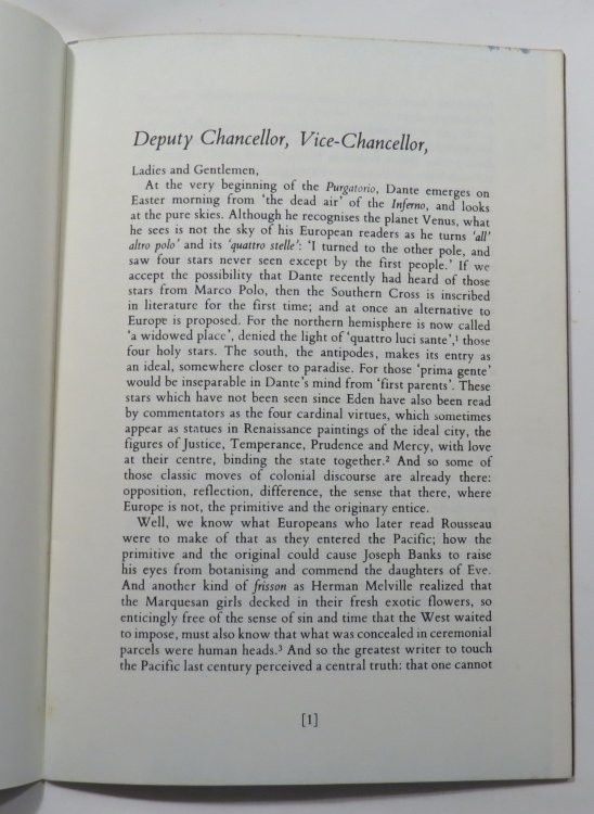 Finding the Pattern, Solving the Problem - Katherine Mansfield the New Zealand European - An Inaugural Address Delivered on 11 October 1988 by Vincent O'Sullivan