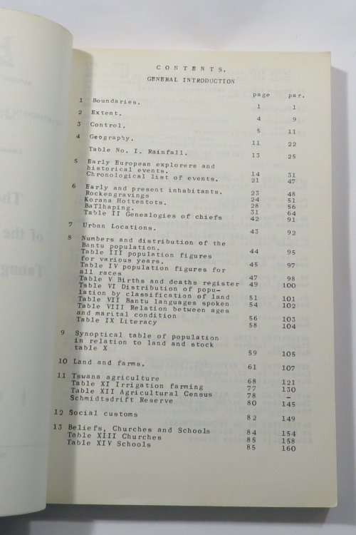 The Tribes of the Districts of Taung and Herbert