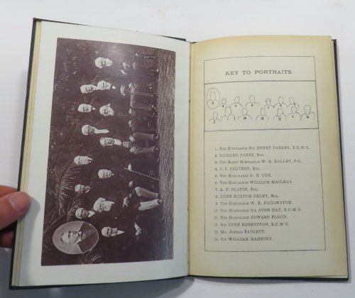 The Introduction of Parliamentary Government in New South Wales. Dinner of the Surviving Members of the First Legislative Assembly at Parliament House, May 23, 1887