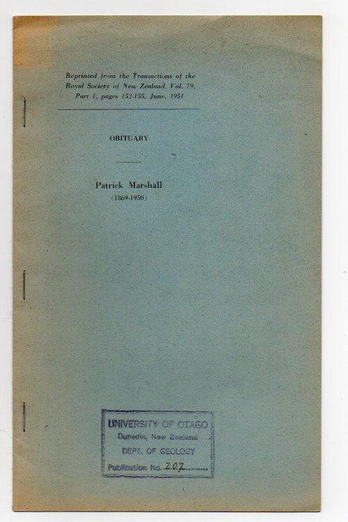 Obituary : Patrick Marshall (1869-1950)
