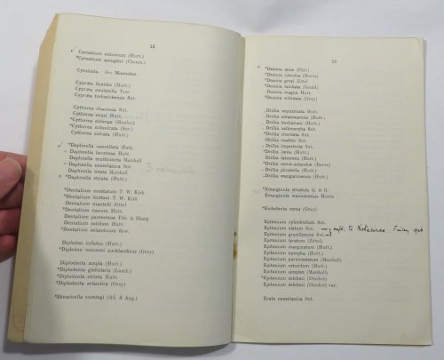 Alphabetical List of New Zealand Tertiary Mollusca