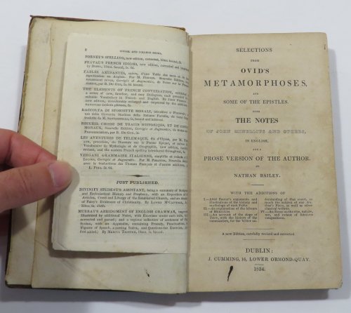 Selections from Ovid's Metamorphoses, and Some of the Epistles, with [. . .]