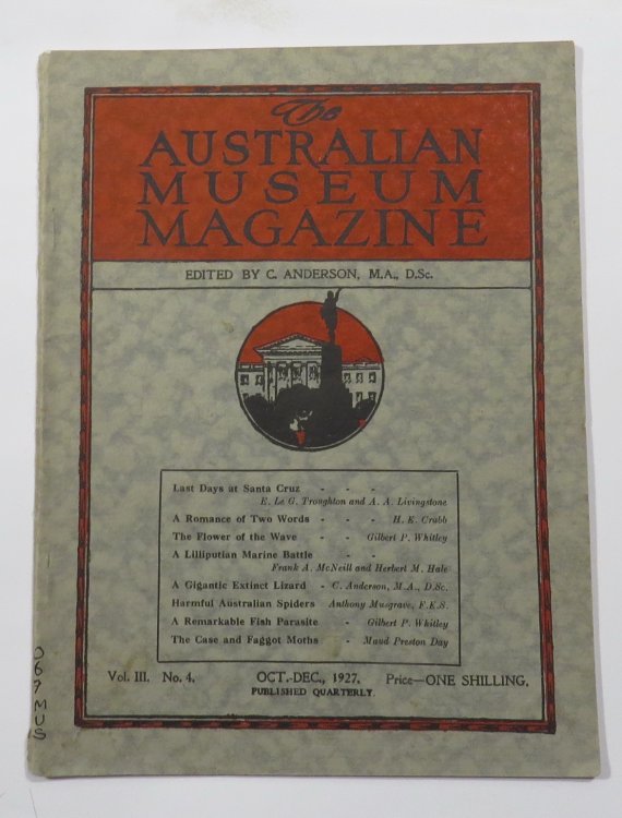 The Australian Museum Magazine - Vol. III. No. 4 October-December 1927