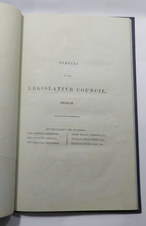 Minutes and Proceedings of the Legislative Council of New Zealand, Session II. 1841-2