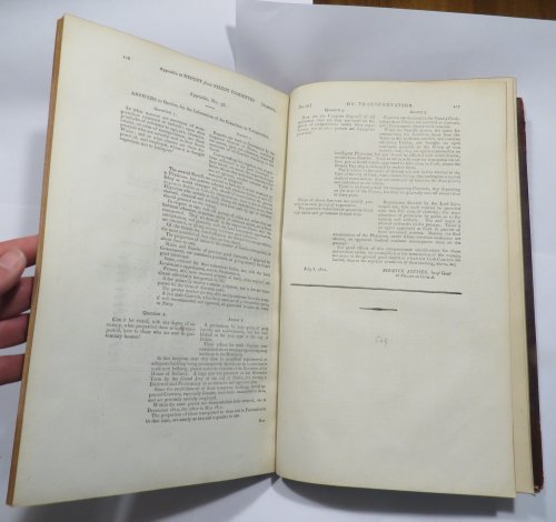 Report From The Select Committee On Transportation. Ordered, by The House of Commons, to be printed, 10 July 1812 [Parliamentary Paper 341]