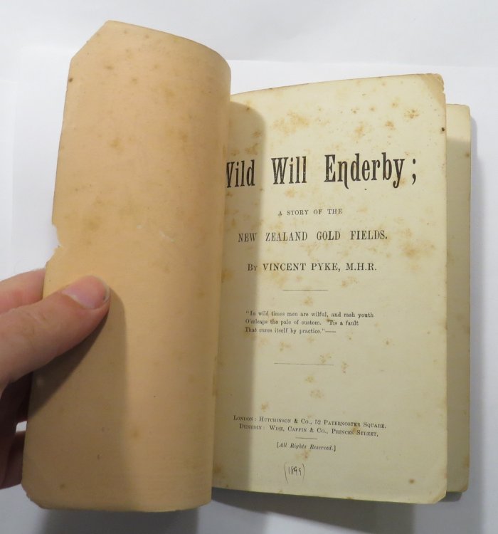 Wild Will Enderby; A Story of the New Zealand Gold Fields