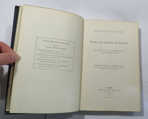 From the Greeks to Darwin : An Outline of the Development of the Evolution Idea