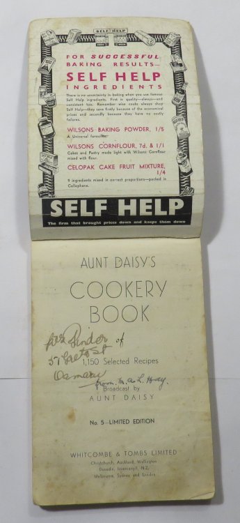 Aunt Daisy's Cookery Book of 1,150 Selected Recipes : Broadcast by Aunt Daisy - No. 5 - Limited Edition