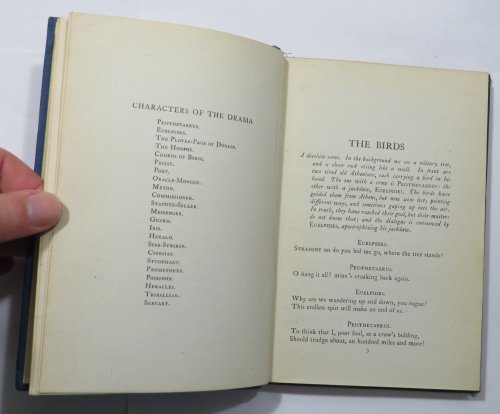 The Birds of Aristophanes : Acted at Athens at the Great Dionysia B.C. 414 : Translated into Corresponding Metres by Benjamin Bickley Rogers
