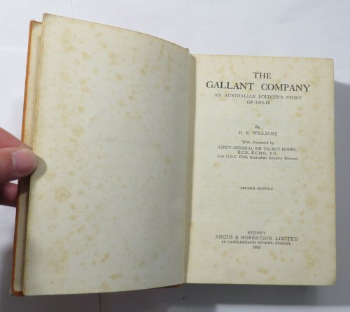 The Gallant Company : An Australian Soldier's Story Of 1915-18