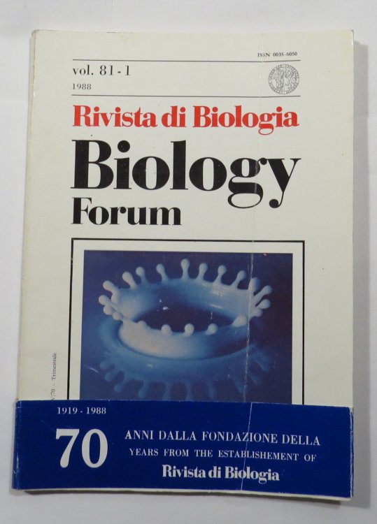 Rivista di Biologia : Biology Forum, Vol. 81-1 1988.