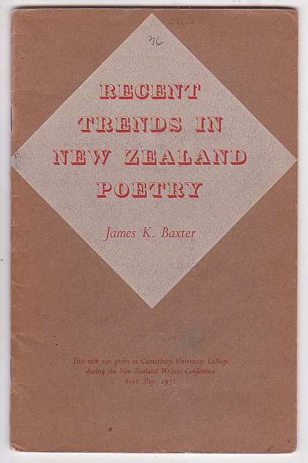 Recent Trends in New Zealand Poetry
