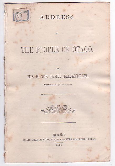 Address to the People of Otago