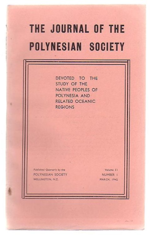 The Journal Of The Polynesian Society Volume 51, Number 1