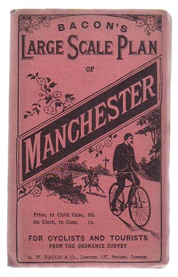 Bacon's Cycling Road-Map Of England And Wales: Manchester