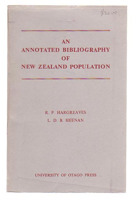 An Annotated Bibliography Of New Zealand Population