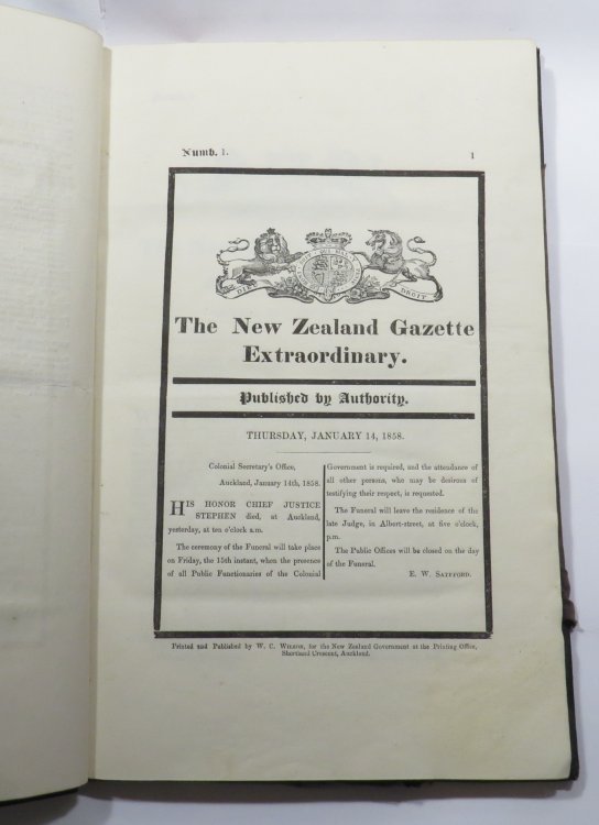 The New Zealand Gazette, for 1858