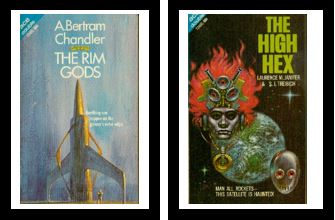 The Rim Gods / High Hex -- Anything can happen on the galaxy's outer edge /-- Man all rockets - this satellite is haunted!