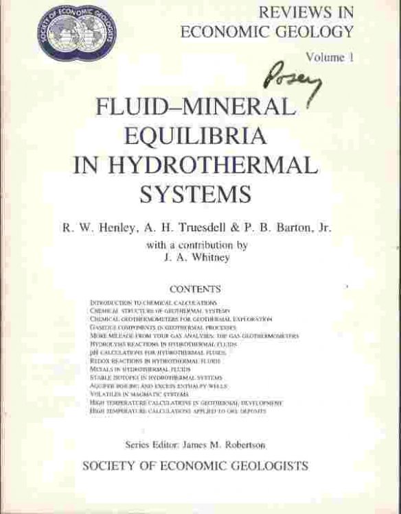 Fluid-Mineral Equilibria in Hydrothermal Systems