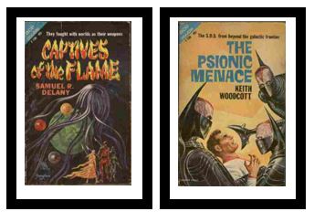 Captives of the Flame / The Psionic Menace - They fought with worlds as their weapons / - The S.O.S. from beyond the galactic frontier