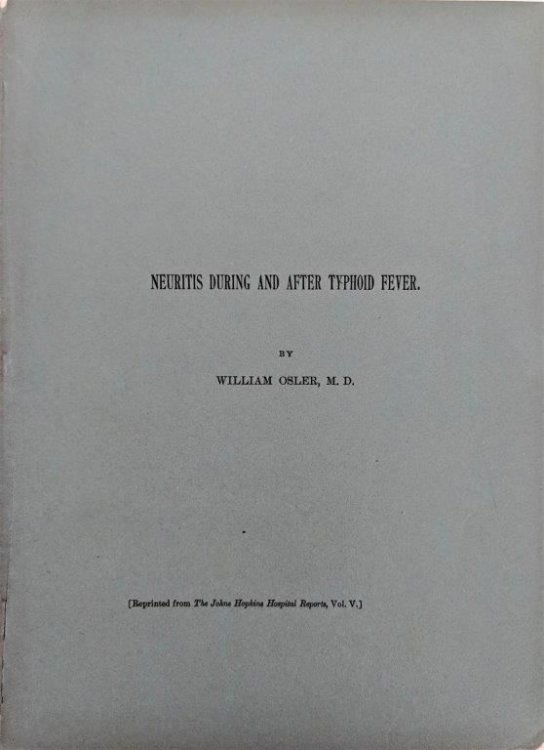 Neuritis During and After Typhoid Fever. [Offprint].