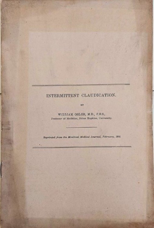 Intermittent Claudication. [Offprint].