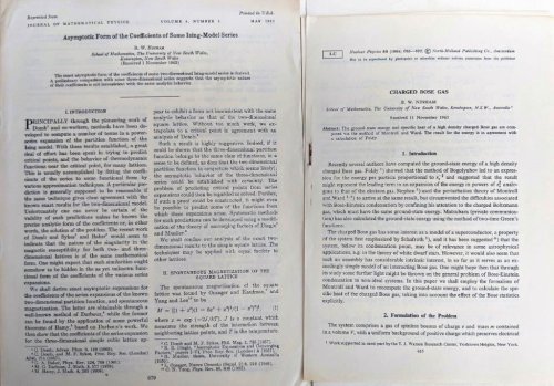 [2 offprints, including:] Asymptotic Form of the Coefficients of Some Ising-Model Series.