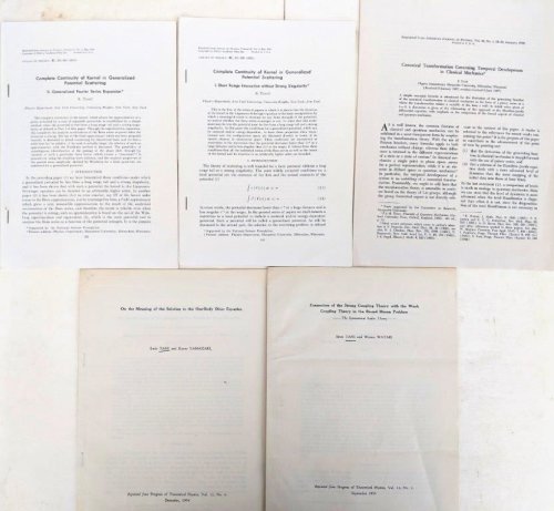 [5 offprints, including:] On the Meaning of the Solution to the One-Body Dirac Equation.