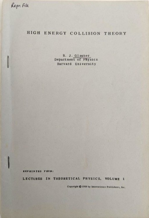 Image for High Energy Collision Theory. Offprint. High Energy Collision Theory. Offprint.