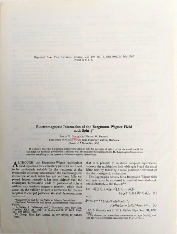 [8 offprints, including:] Quantization of Einstein's Gravitational Field: Linear Approximation. [Offprint].