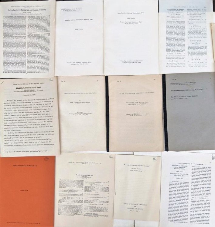 [14 offprints, 1 hand-out, including:] On the Interaction of Elementary Particles. III. Ser. B.