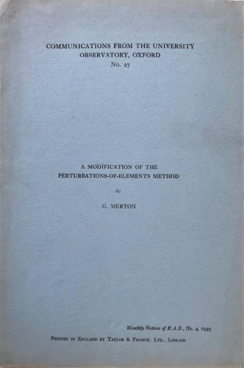 A Modification of the Perturbations-of-Elements Method.