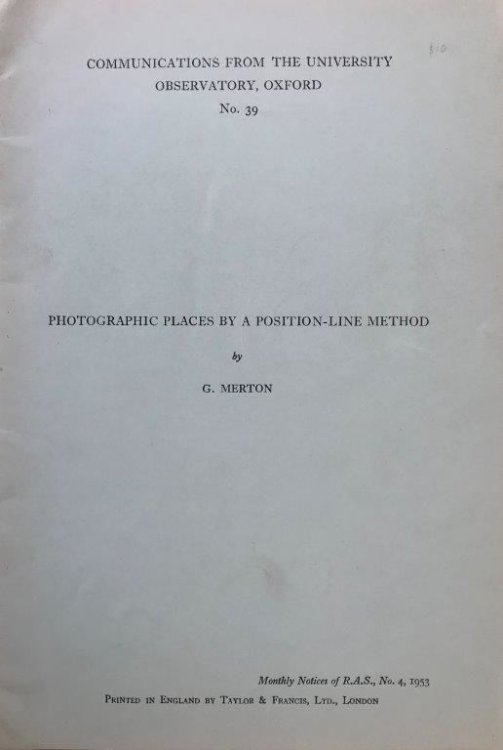 Photographic Places by a Position-line Method.