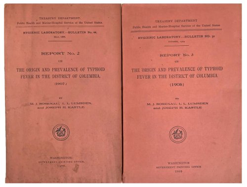 On the Origin and Prevalence of Typhoid Fever in the District of Columbia (1907) [+ (1908)]. [2 volumes].