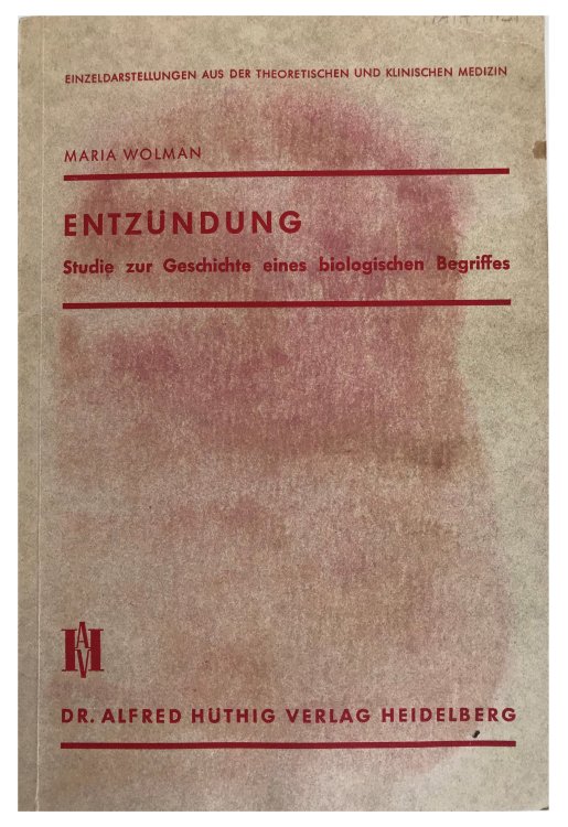 Entzundung; Studie zur Geschichte eines biologischen Begriffes. Mit einem Geleitw. von E. Letterer.