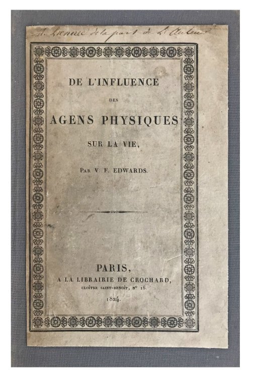 De L'influence des Agens Physiques Sur la Vie.