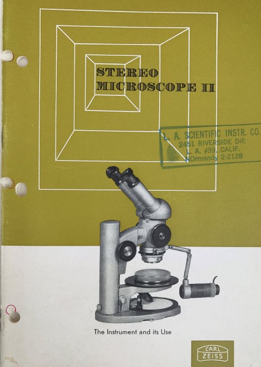 Stereo Microscope II; the instrument and its use.