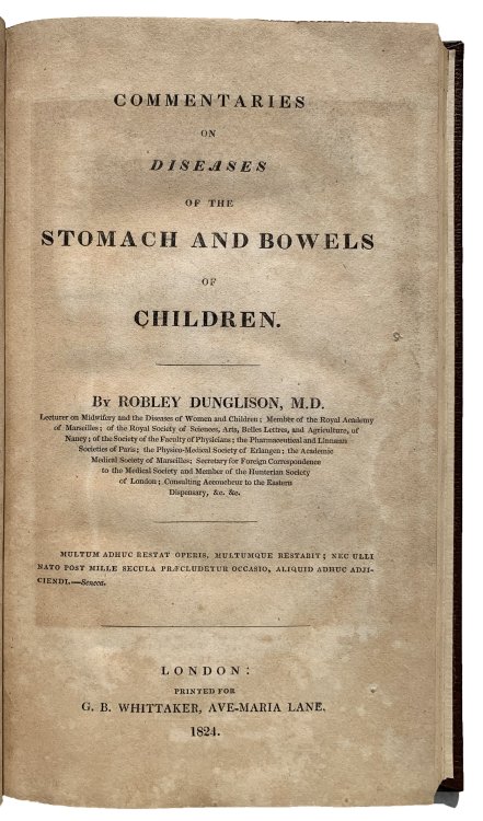 Commentaries on diseases of the stomach and bowels of children.