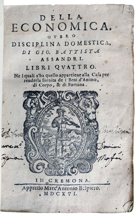 Della economica, overo disciplina domestica, . . . libri quattro.