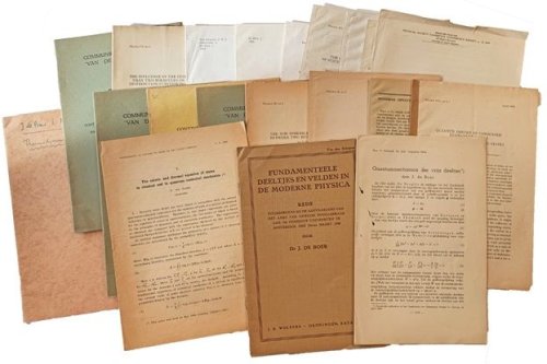 (21 offprints). Includes: DE BOER, & A. MICHELS. 